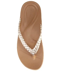 Aetrex Vicki Braided Metallic EVA Flip-Flops
