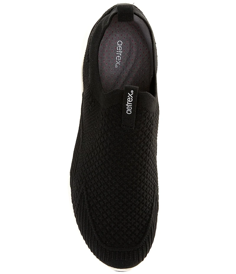 Aetrex Women's Darcy Stretch Knit Arch Support Washable Slip On Sneakers