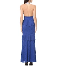 AFRM Athens Silken Lace V-Neck Sleeveless Maxi Dress
