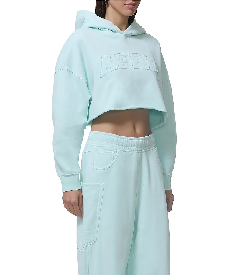 AFRM Darius Cropped Coordinating Long Sleeve Logo Hoodie