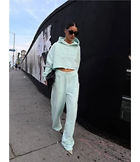 AFRM Darius Cropped Coordinating Long Sleeve Logo Hoodie