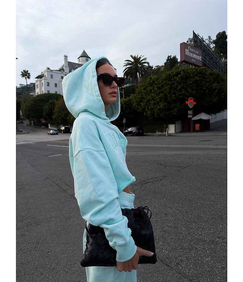 AFRM Darius Cropped Coordinating Long Sleeve Logo Hoodie