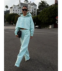 AFRM Darius Cropped Coordinating Long Sleeve Logo Hoodie