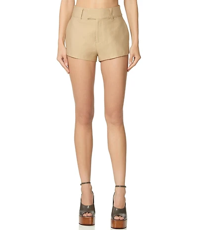 AFRM Elson High Rise Belted Twill Hot Shorts