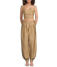AFRM Erner Balloon Leg Coordinating Twill Trouser Pant