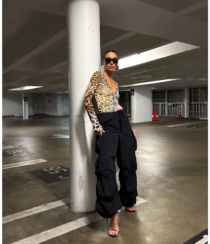 AFRM Etienne Drawstring Waist Cargo Parachute Pants