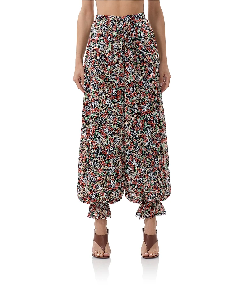 AFRM James Floral Print High Rise Balloon Pants