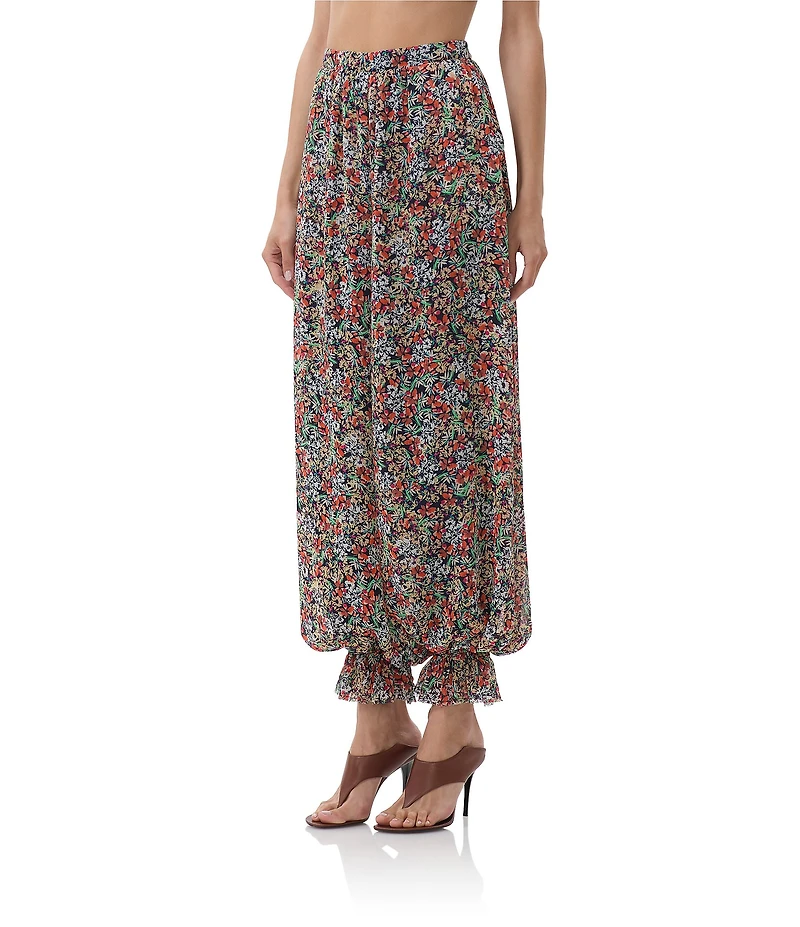 AFRM James Floral Print High Rise Balloon Pants