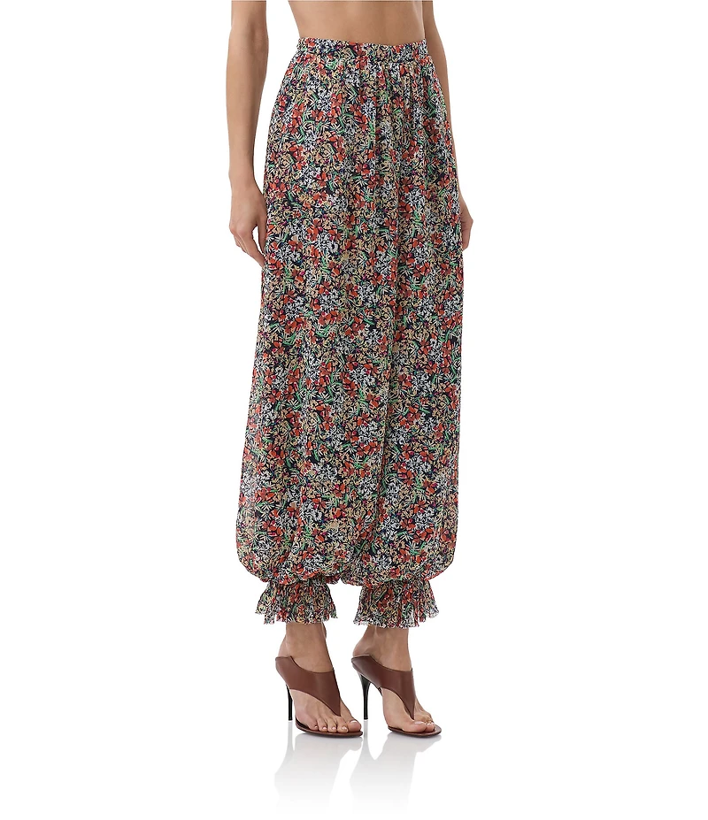 AFRM James Floral Print High Rise Balloon Pants