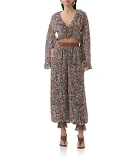 AFRM James Floral Print High Rise Balloon Pants