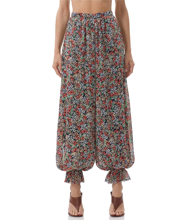 AFRM James Floral Print High Rise Balloon Pants