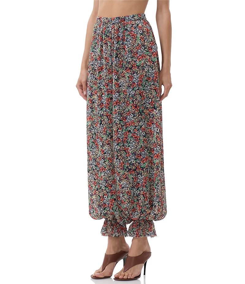AFRM James Floral Print High Rise Balloon Pants