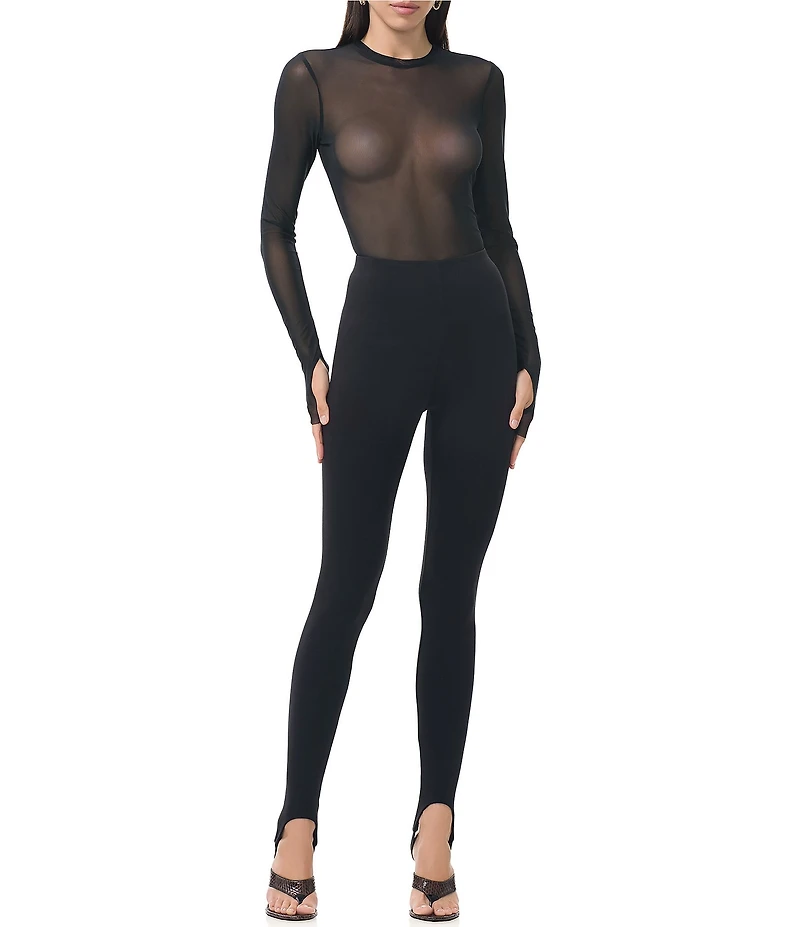 AFRM Jasmine High-Waisted Knit Crepe Stirrup Leggings
