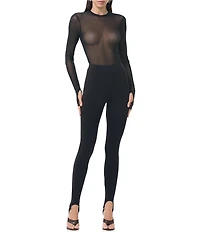 AFRM Jasmine High-Waisted Knit Crepe Stirrup Leggings