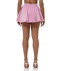 AFRM Marden Denim High Rise Circle Mini Skort