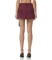 AFRM Miriam Chippy Belted Micro Mini Skirt