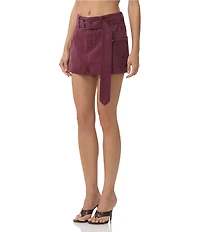 AFRM Miriam Chippy Belted Micro Mini Skirt
