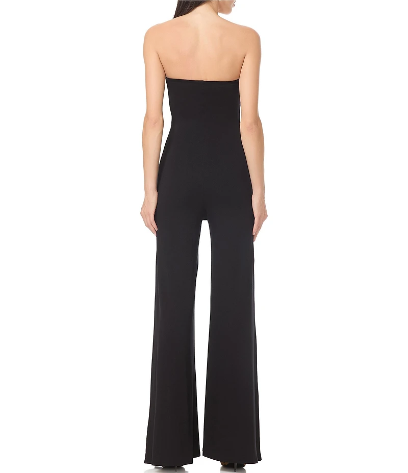 AFRM Nicola Strapless Sleeveless Knit Crepe Jumpsuit