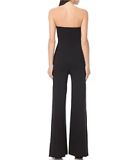 AFRM Nicola Strapless Sleeveless Knit Crepe Jumpsuit