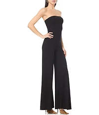 AFRM Nicola Strapless Sleeveless Knit Crepe Jumpsuit