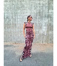 AFRM Nina Crewneck Cap Sleeve Mesh Coordinating Top