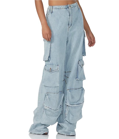 AFRM Parker Baggy Cargo Denim Jeans