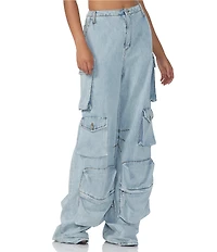 AFRM Parker Baggy Cargo Denim Jeans