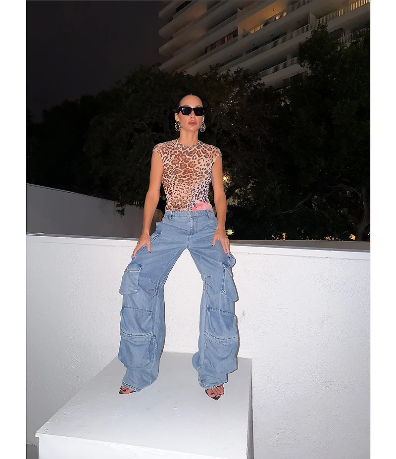 AFRM Parker Baggy Cargo Denim Jeans