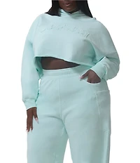 AFRM Plus Size Darius Cropped Long Sleeve Logo Hoodie