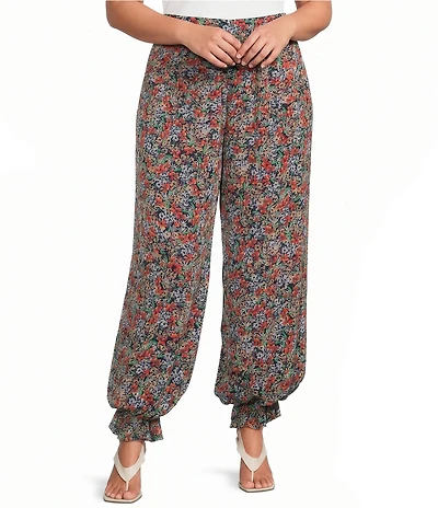 AFRM Plus Size James Floral Print High Rise Balloon Pants