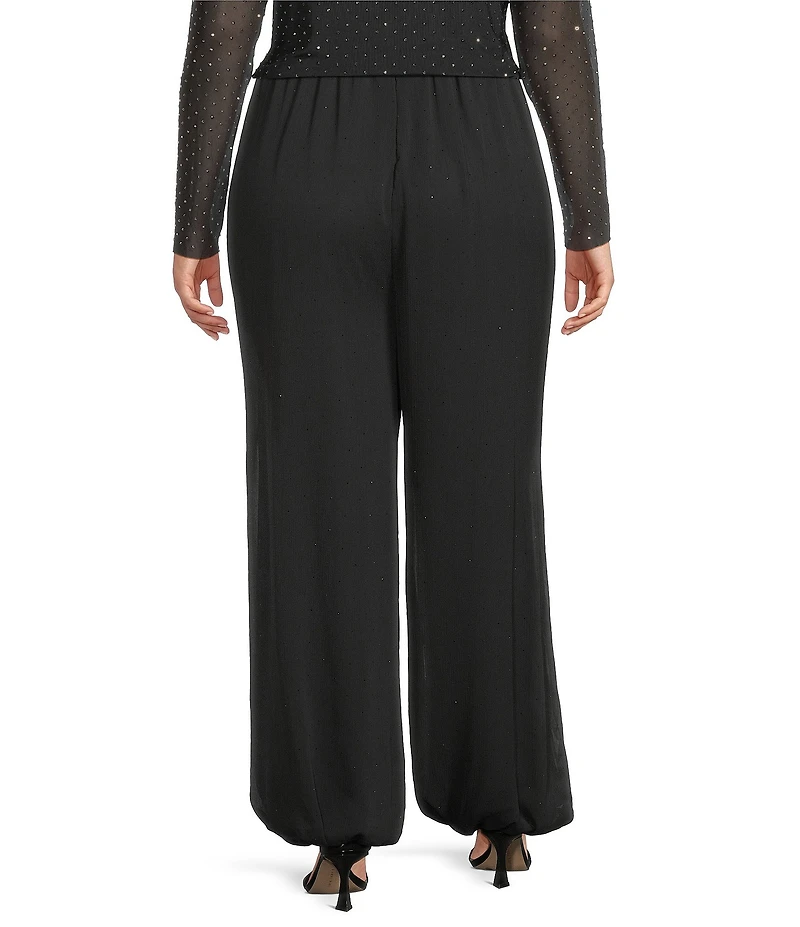 AFRM Plus Size Lyerly Rhinestone Chiffon Balloon Pant