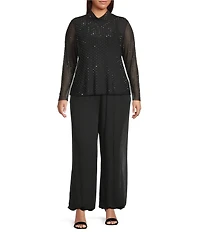 AFRM Plus Size Lyerly Rhinestone Chiffon Balloon Pant