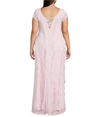AFRM Plus Size Trista Lace Ruffle V-Neck Sleeveless Maxi Dress