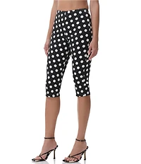 AFRM Ronnie Polka Dot Print High Rise Coordinating Capri Pants