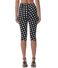 AFRM Ronnie Polka Dot Print High Rise Coordinating Capri Pants