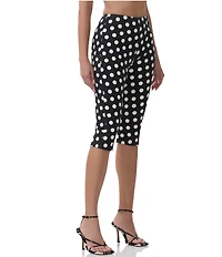 AFRM Ronnie Polka Dot Print High Rise Coordinating Capri Pants
