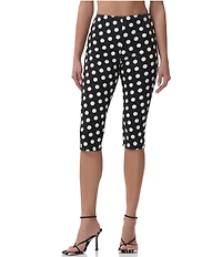 AFRM Ronnie Polka Dot Print High Rise Coordinating Capri Pants