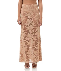 AFRM Tilly Crochet Floral Lace Coordinating Maxi Skirt