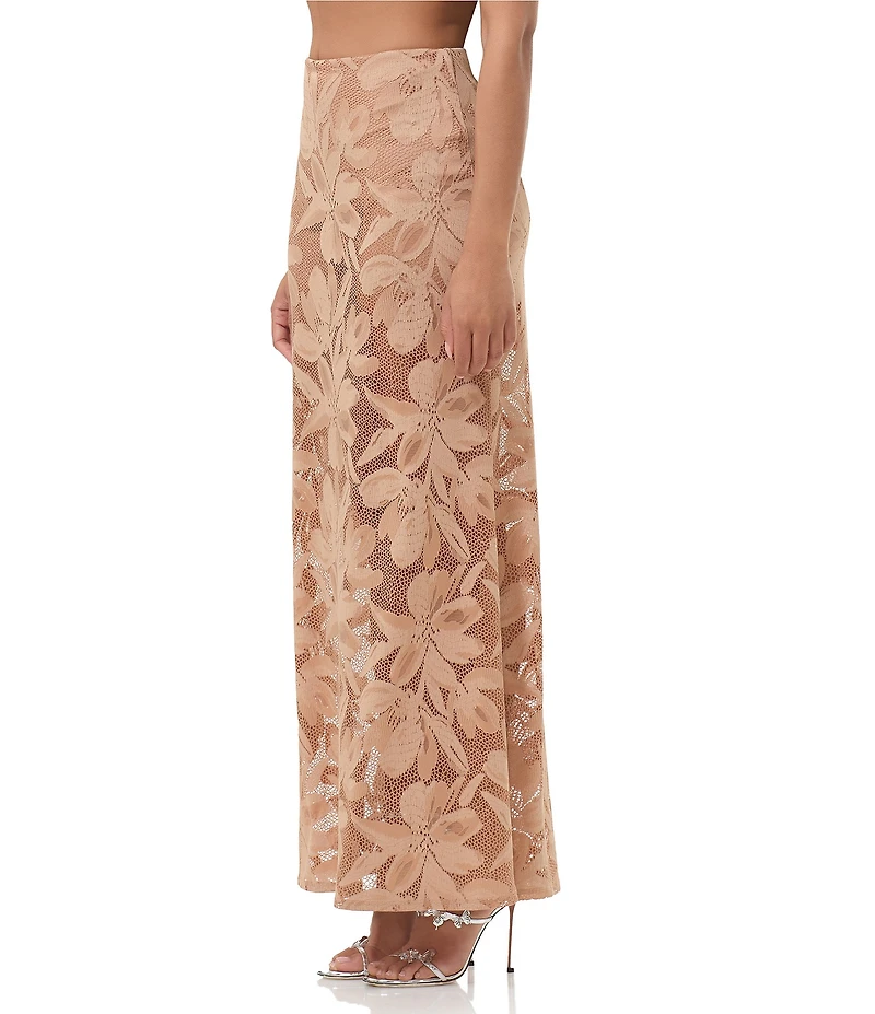 AFRM Tilly Crochet Floral Lace Coordinating Maxi Skirt