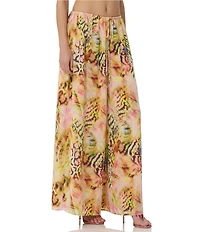 AFRM Wan Printed High Rise Wide Leg Coordinating Pants