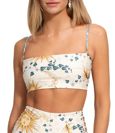Agua Bendita Georgina Solstice Reversible Bandeau Swim Top