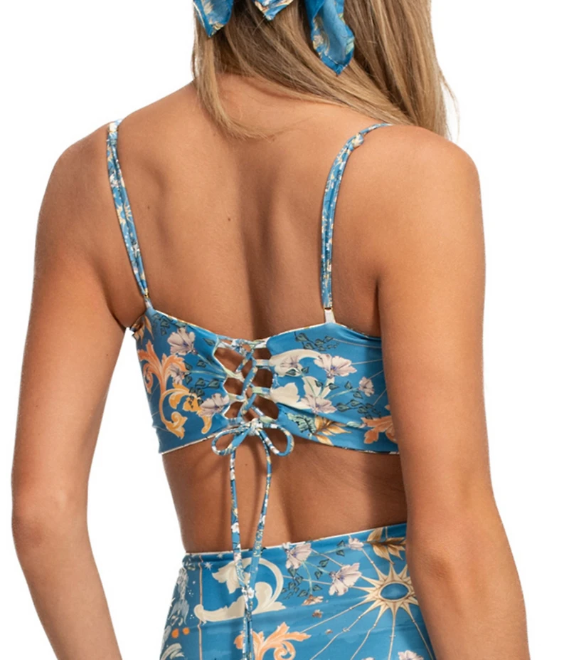Agua Bendita Georgina Solstice Reversible Bandeau Swim Top