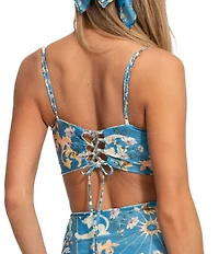 Agua Bendita Georgina Solstice Reversible Bandeau Swim Top