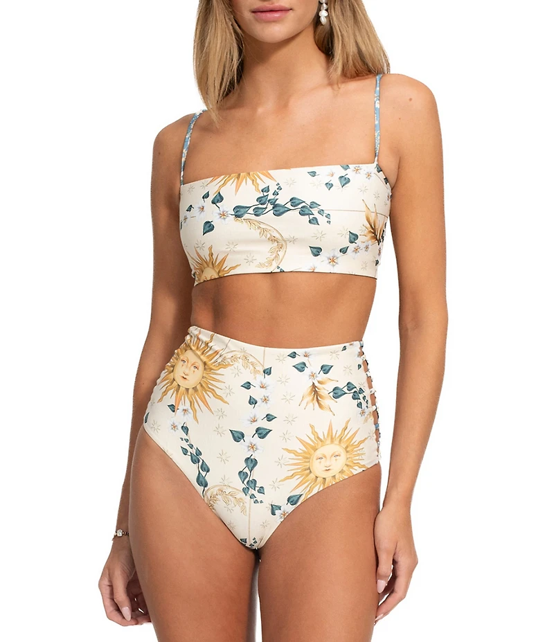 Agua Bendita Georgina Solstice Reversible Bandeau Swim Top