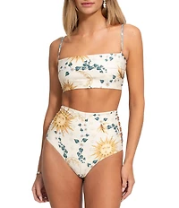 Agua Bendita Georgina Solstice Reversible Bandeau Swim Top