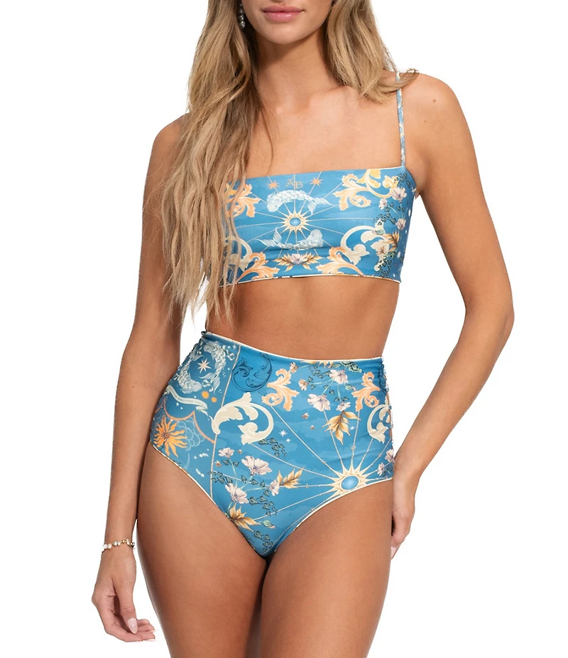 Agua Bendita Georgina Solstice Reversible Bandeau Swim Top