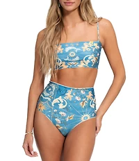 Agua Bendita Georgina Solstice Reversible Bandeau Swim Top