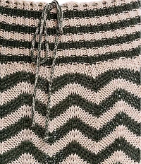 Agua Bendita Mira Chevron Embroidered Knit Pull-On Coordinating Midi Skirt