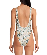Agua Bendita Yara Solstice Reversible Low Scoop Back Tank One Piece Swimsuit