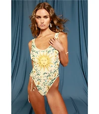Agua Bendita Yara Solstice Reversible Low Scoop Back Tank One Piece Swimsuit